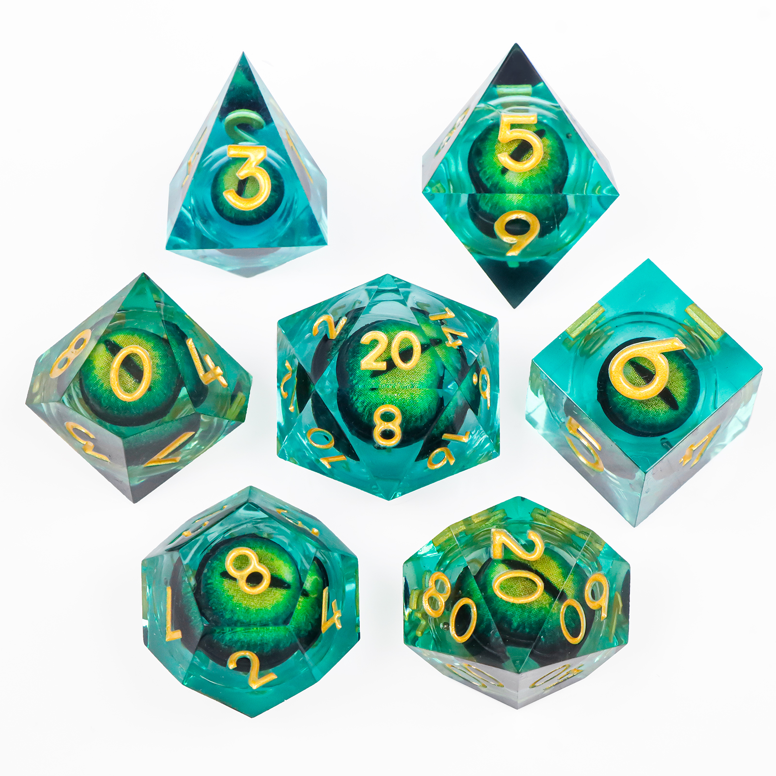 Board Game Dungeons And Dragons - Dragon Eye Dice Set Liquid core