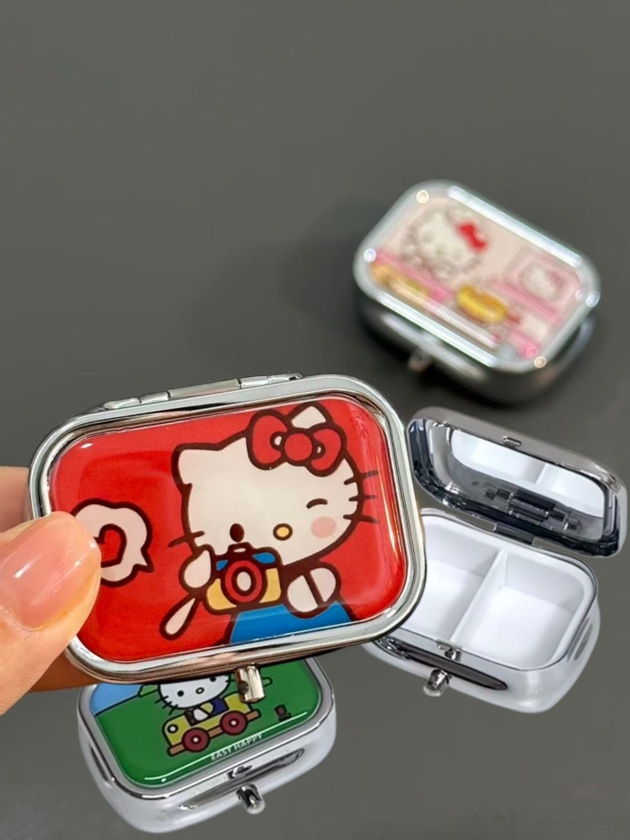 Token Tray Organizer - Anime Sanrio Hello Kitty Metal Storage