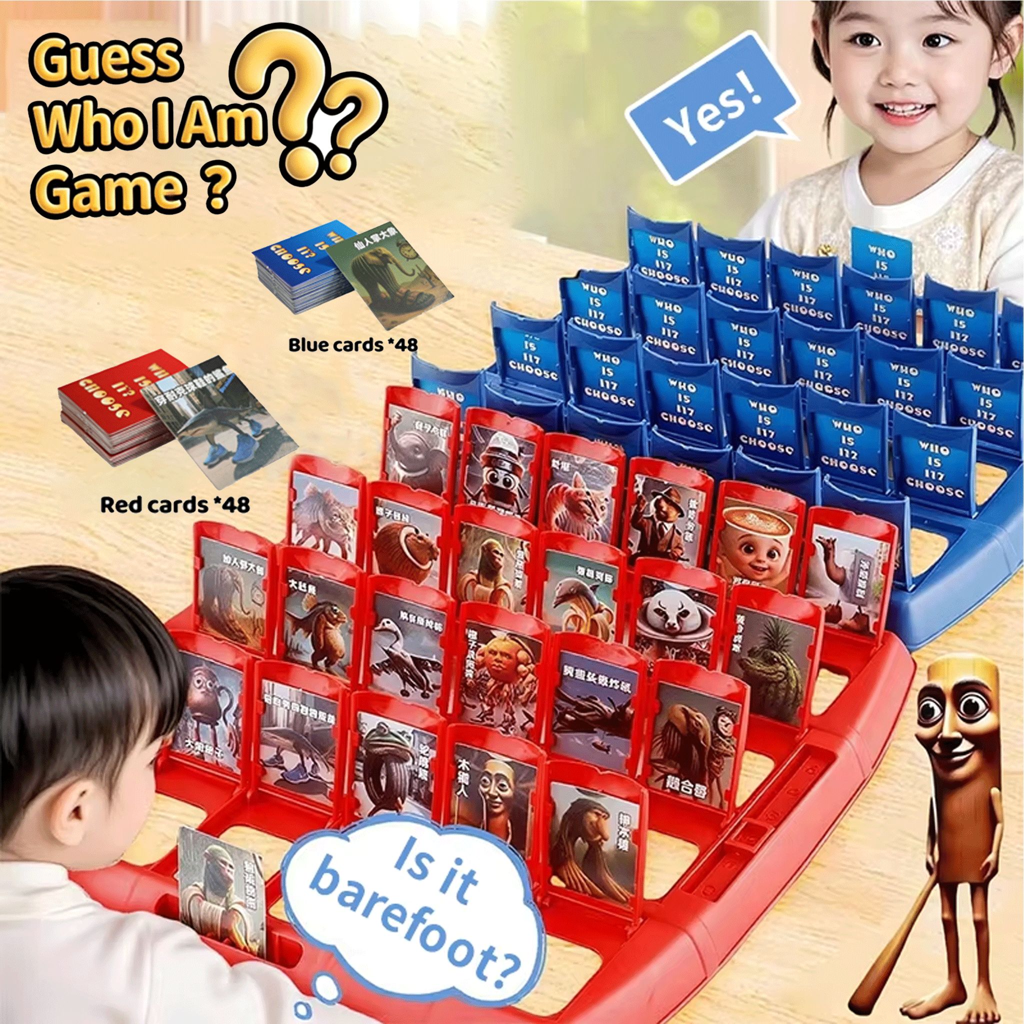 Board Game Guess Who - Guess Who I Am Italian Brainrot