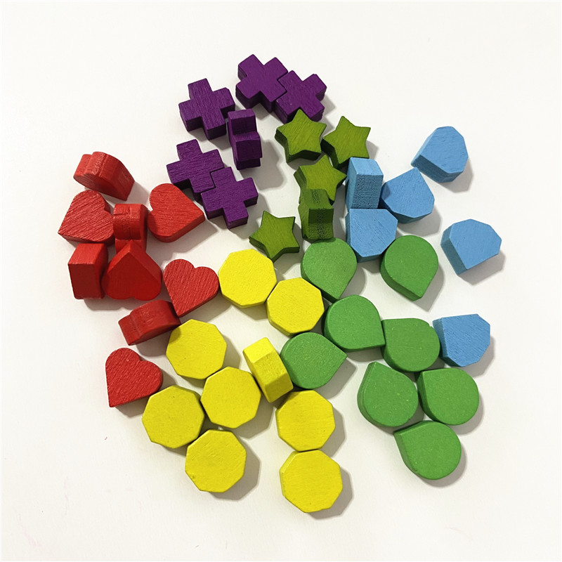 Board Game Wingspan - 40Pcs 10mm Red Heart Shape Blue
