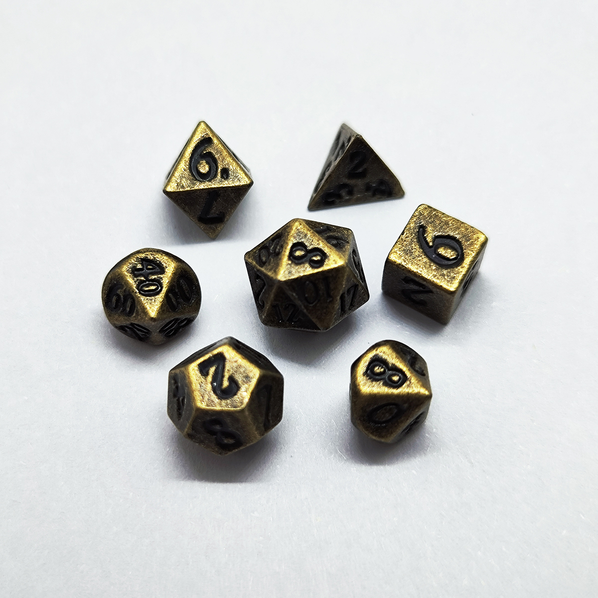 Mini 7-piece set solid metal 5 - Board Game Dungeons And Dragons recension och pris
