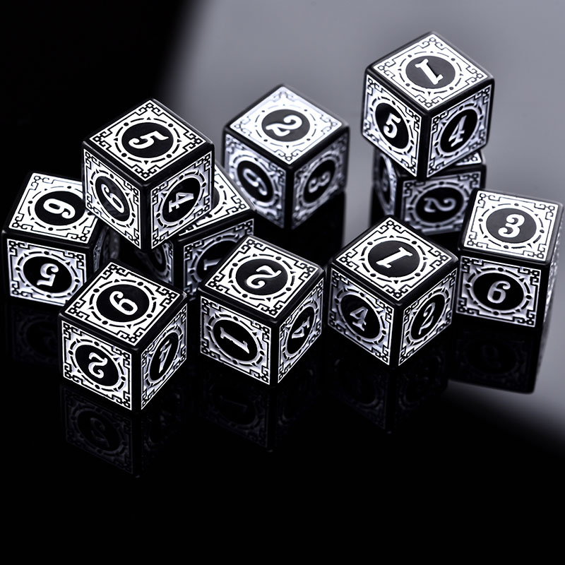 10PCS/Set Acrylic Dice Set D6  - Board Game Dungeons And Dragons recension och pris