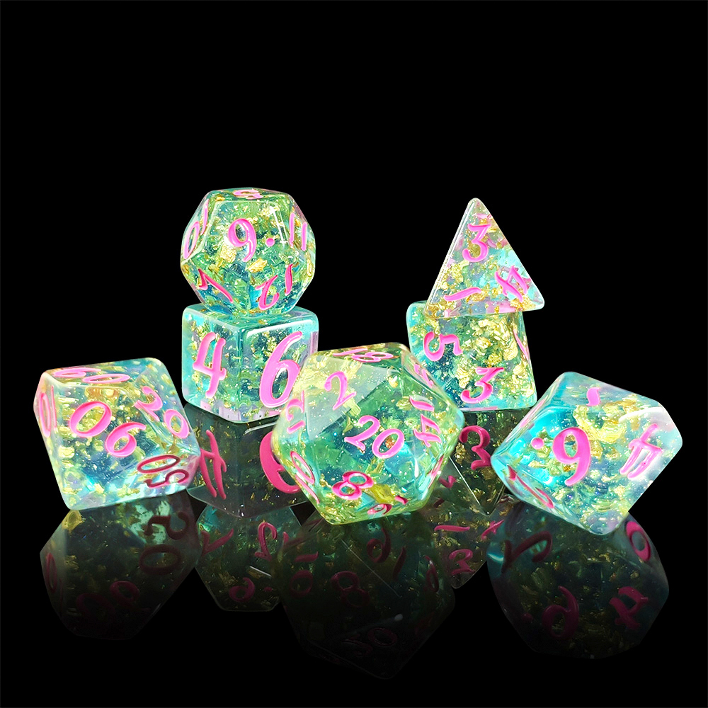 7Pcs/set Shining Foil Inside R - Board Game Dungeons And Dragons recension och pris