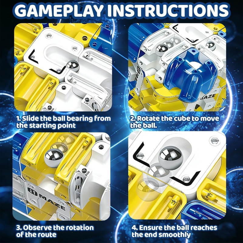1-5PCS 3D Rolling Ball Maze Cu - Board Game Qwirkle recension och pris