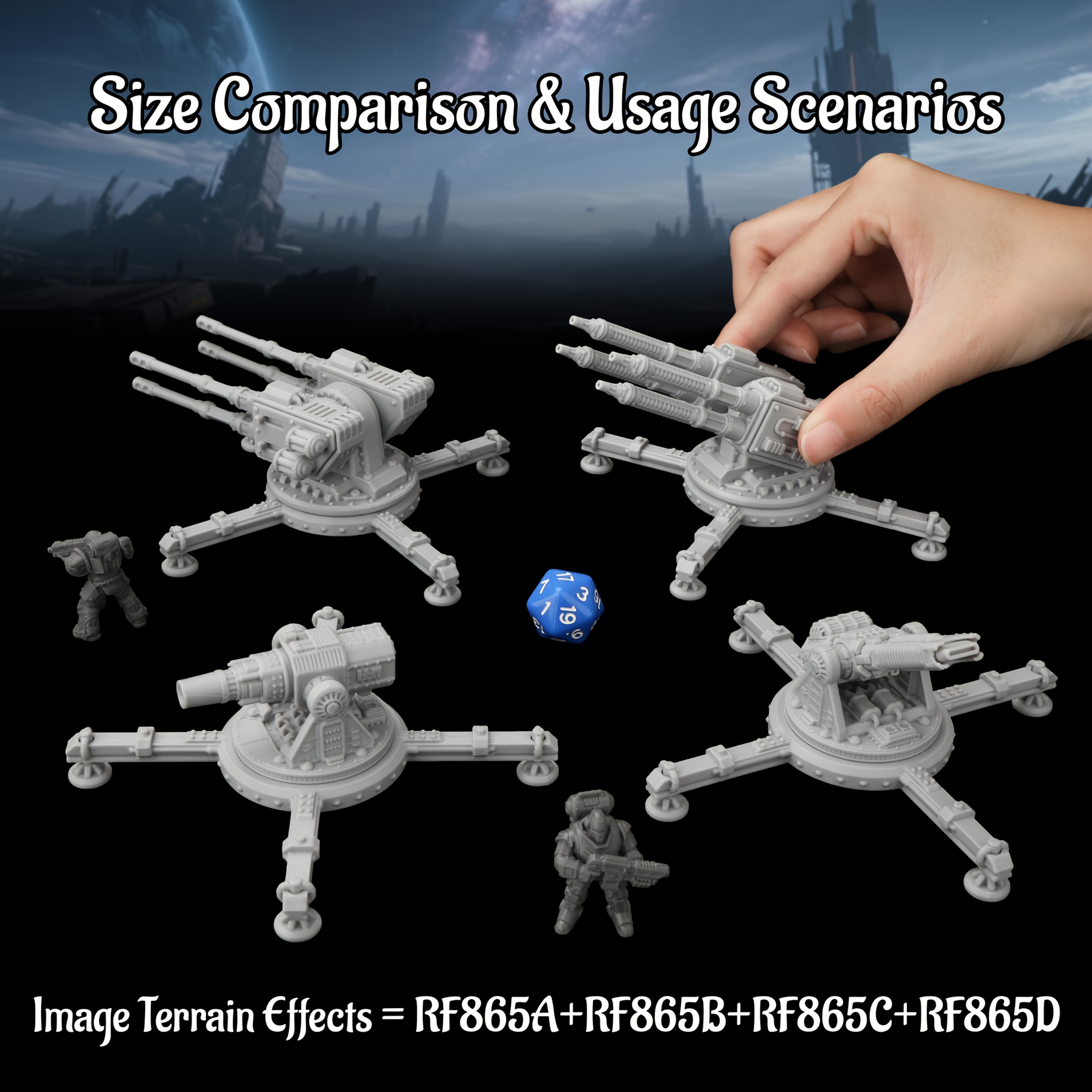 Sci-Fi Base Defense Miniature  - Miniature Terrain Set recension och pris