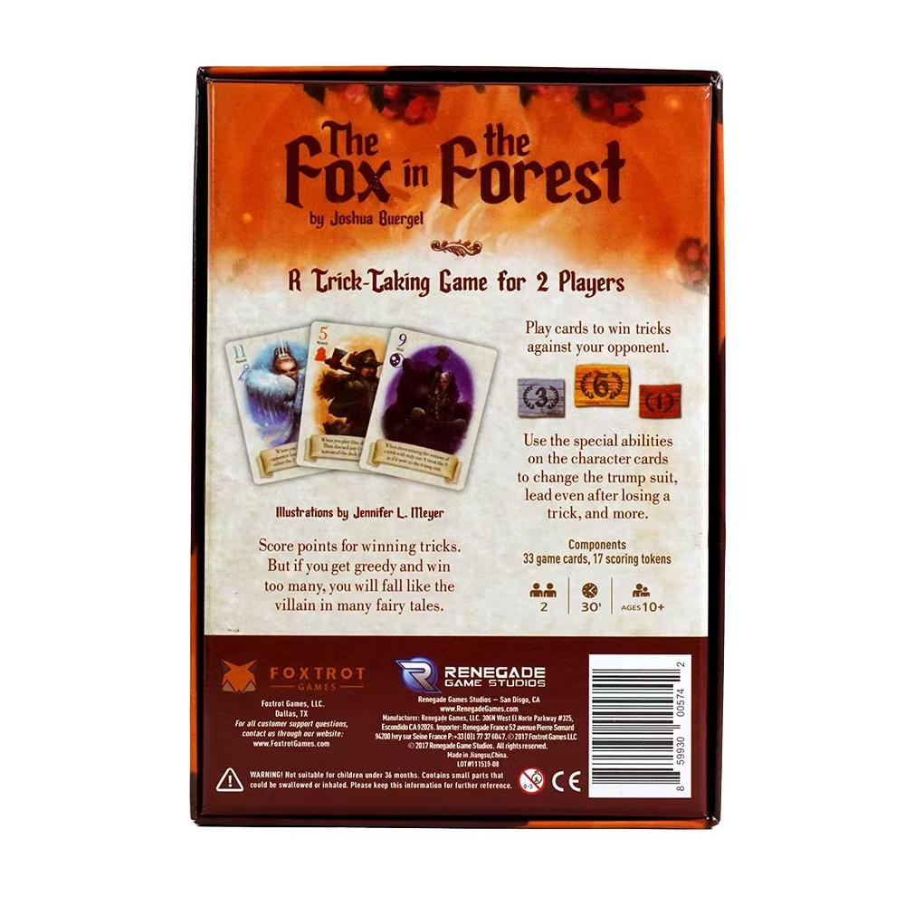 The Fox in the Forest, Social  - Board Game Wingspan recension och pris