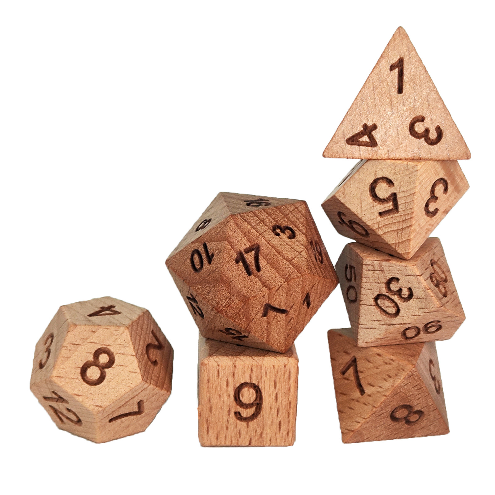 Wooden Dice Set for DND RPG Ga - Board Game Dungeons And Dragons recension och pris