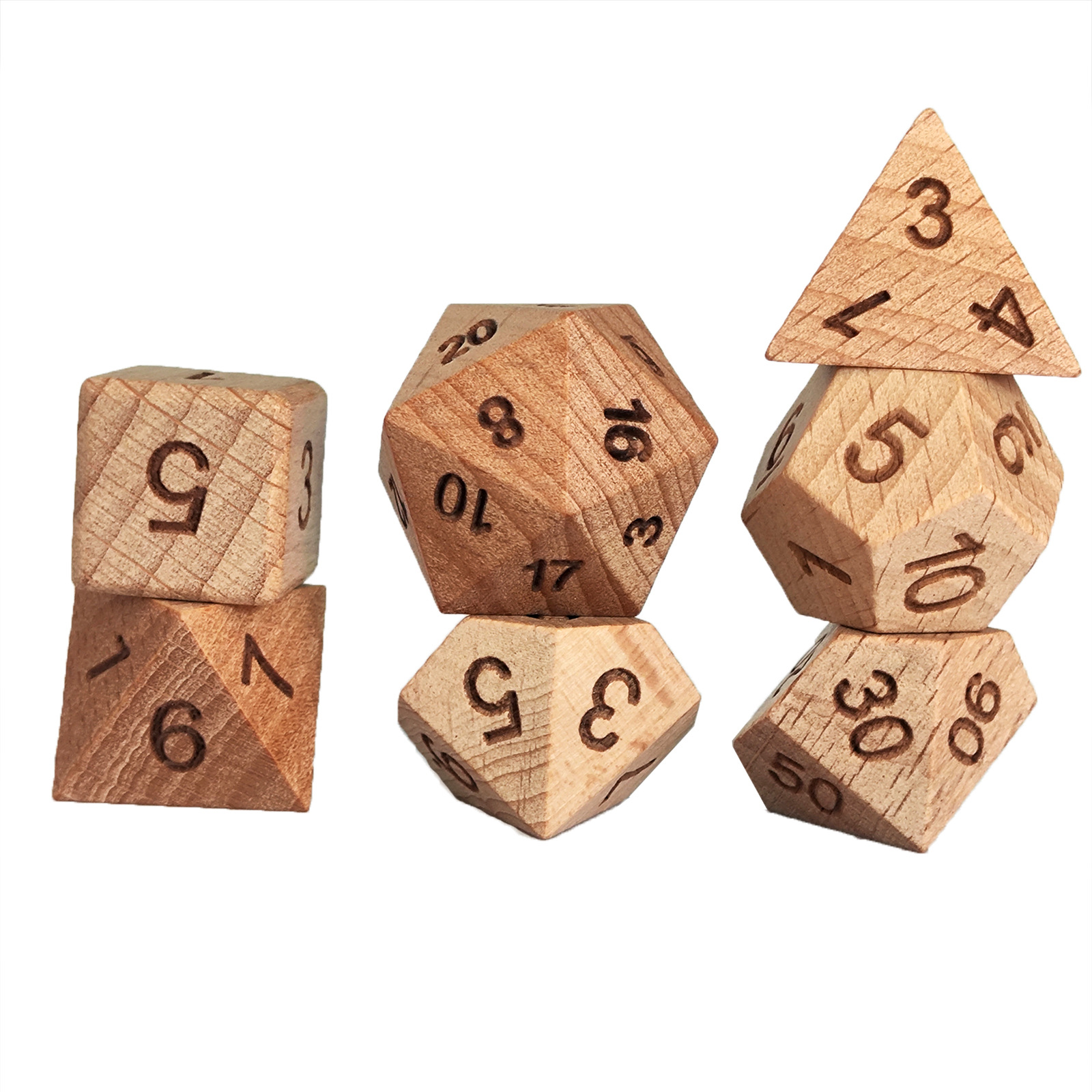 Wooden Dice Set for DND RPG Ga - Board Game Dungeons And Dragons recension och pris