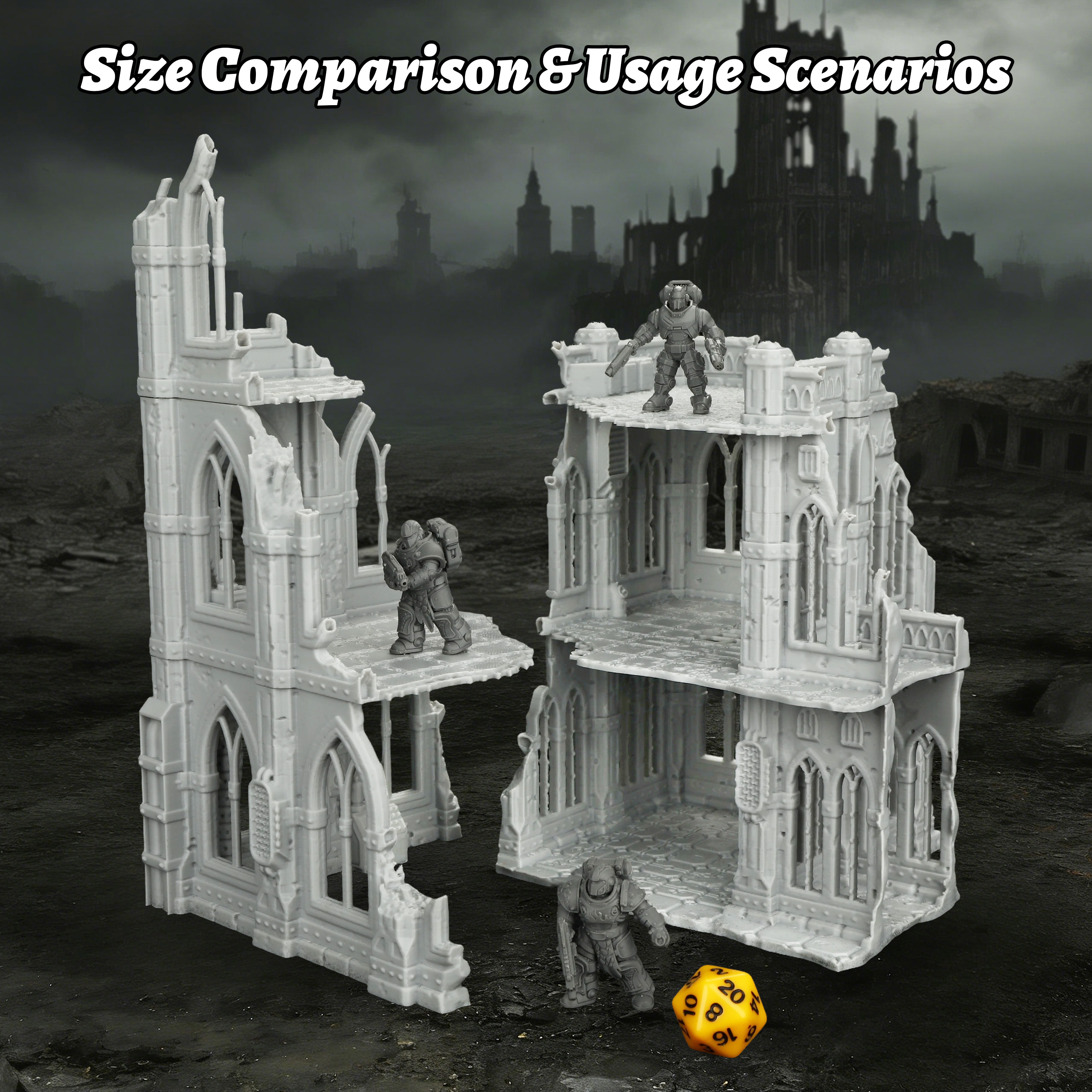 Sci-Fi Ruins Building Miniatur - Miniature Terrain Set recension och pris