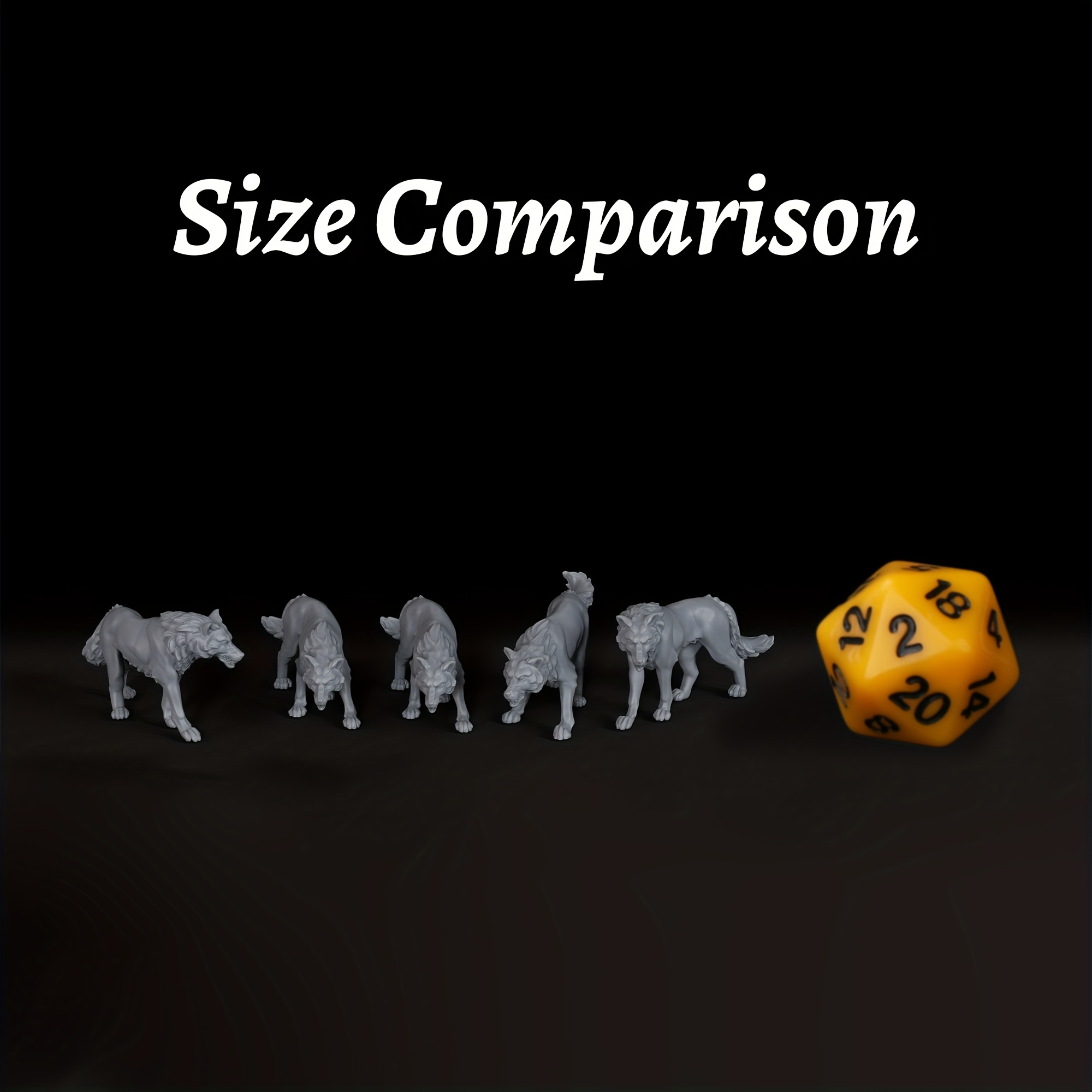 5pcs RPG Wolves Miniatures Set - Board Game Zombie recension och pris