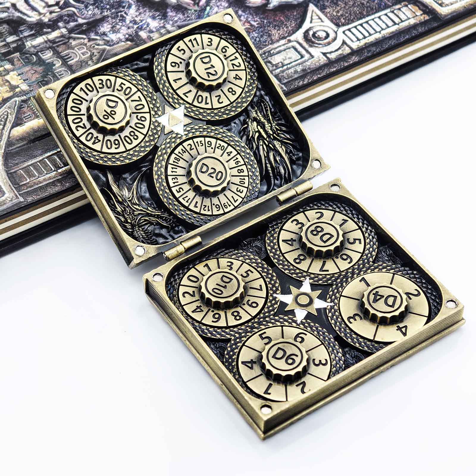 7 in 1 DND Spinner Metal Dice  - Board Game Dungeons And Dragons recension och pris