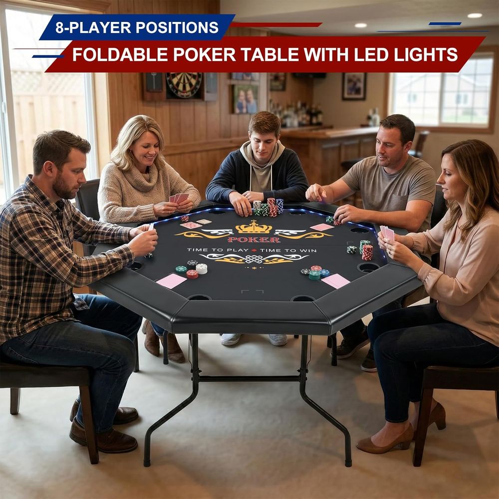 LED Poker Table or 8 Players,  - Board Game Or Boardgame recension och pris