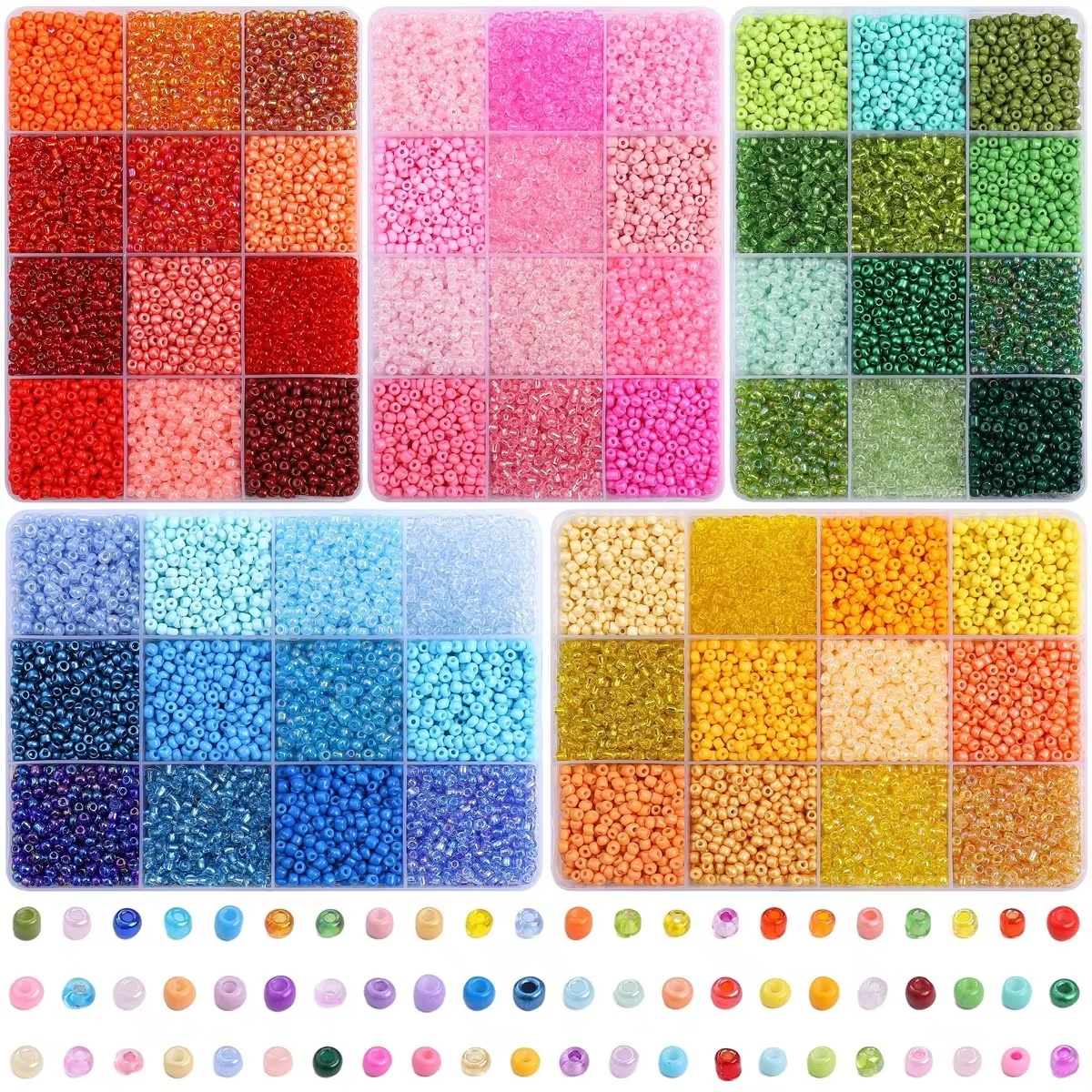 3600pcs 3mm Glass Seed Beads,  - Token Tray Organizer recension och pris