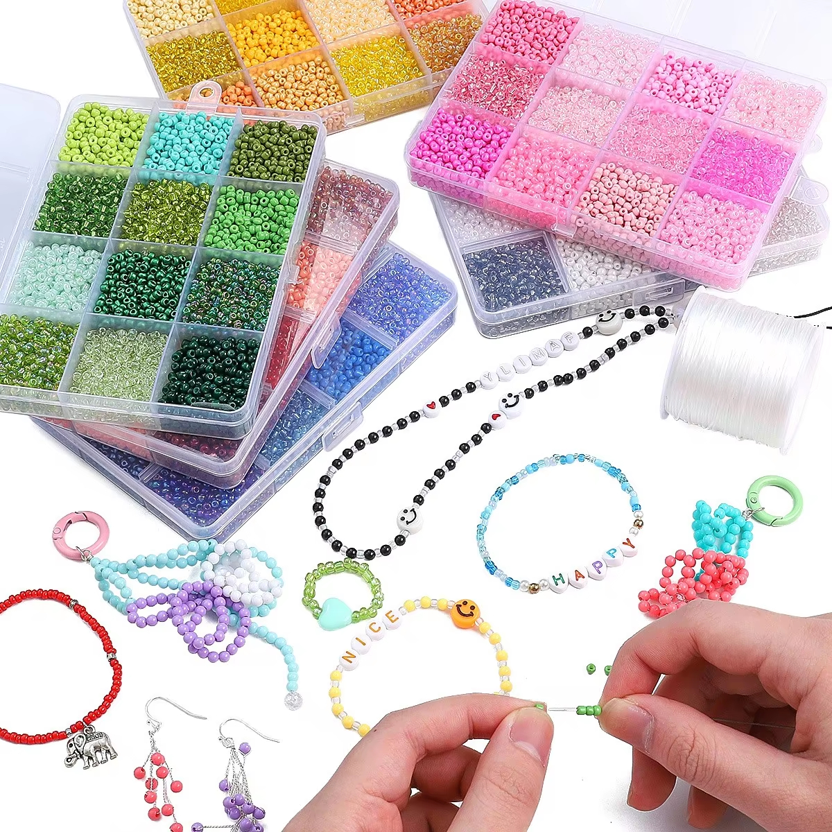 3600pcs 3mm Glass Seed Beads,  - Token Tray Organizer recension och pris
