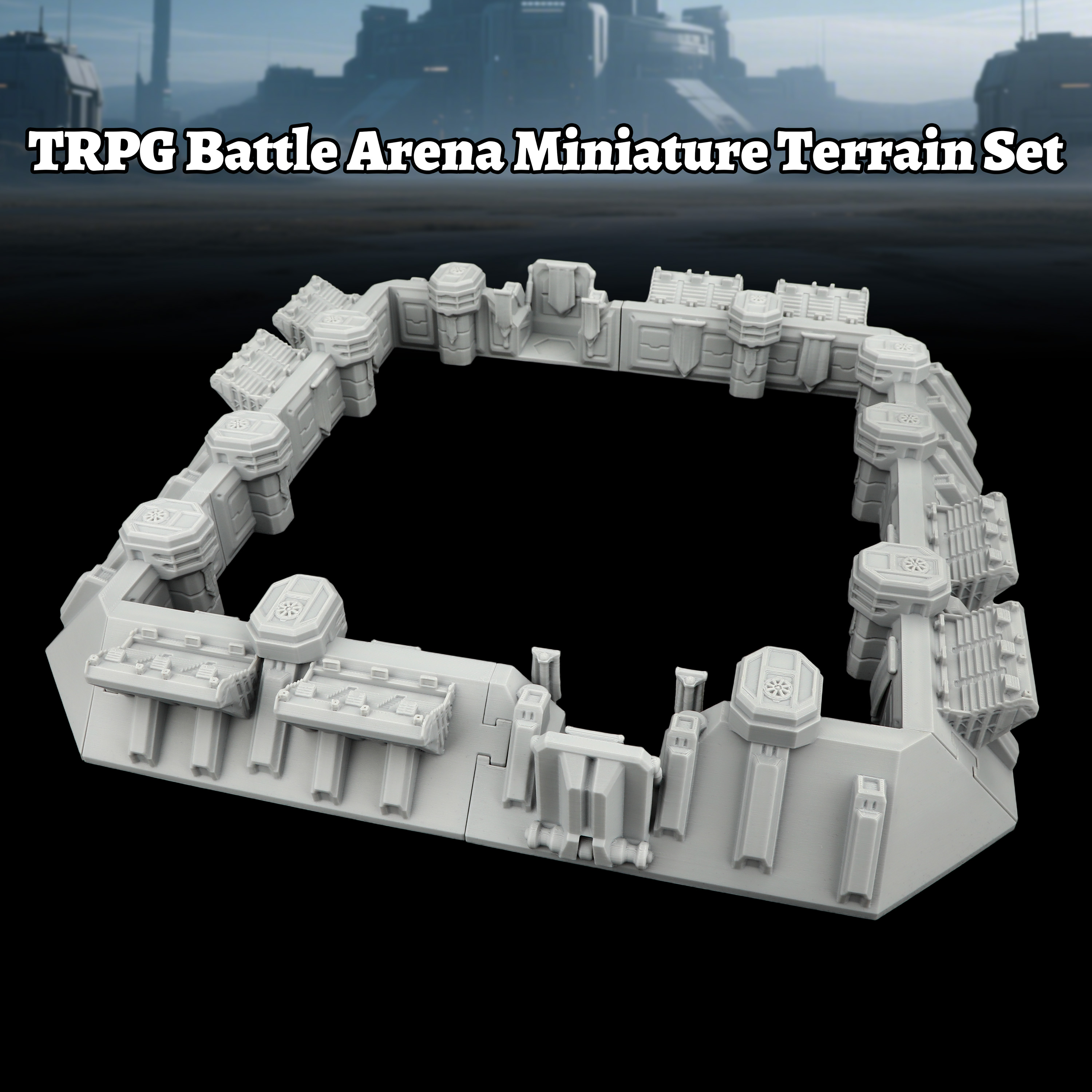 Sci-Fi Arena Terrain Set - Gre - Miniature Terrain Set recension och pris