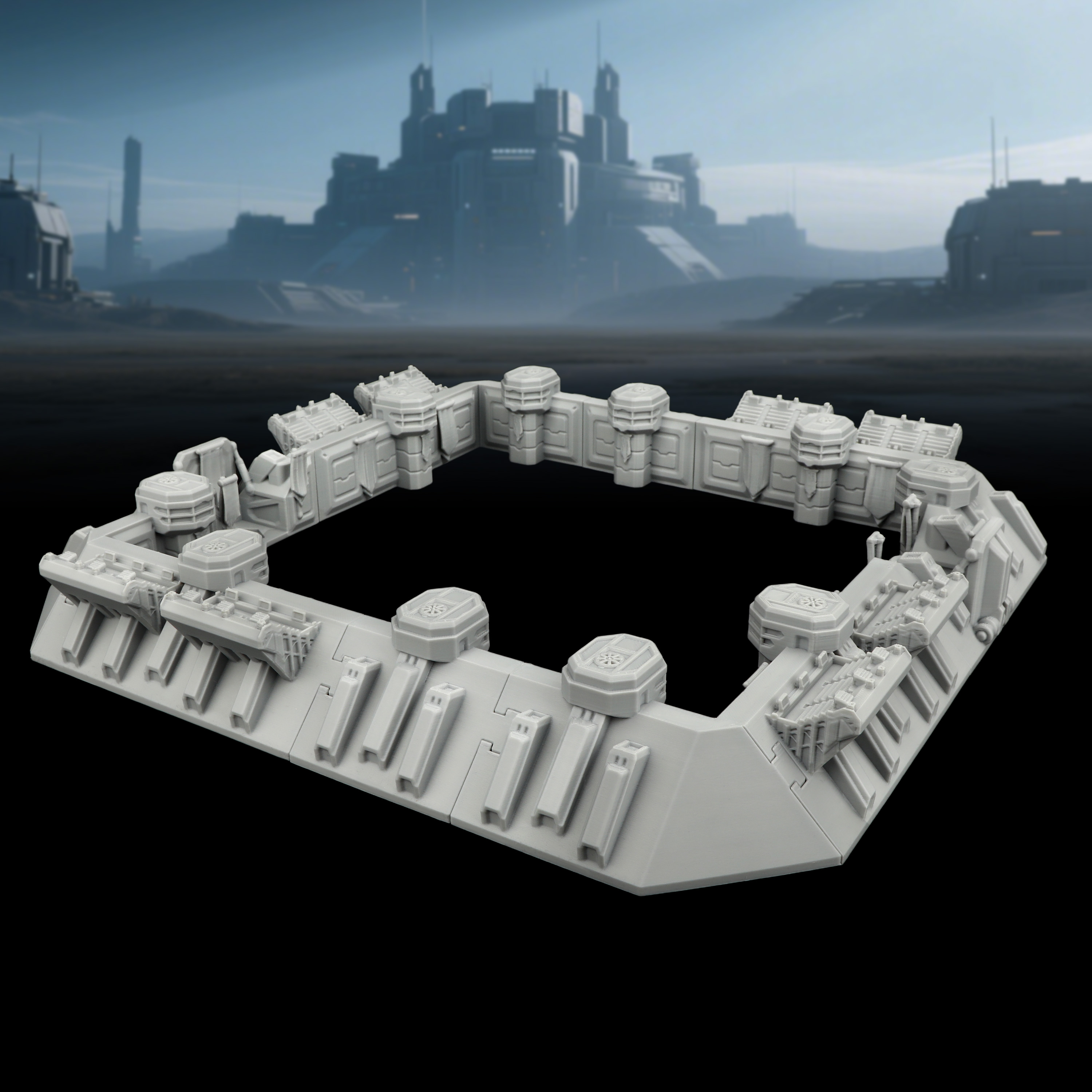 Sci-Fi Arena Terrain Set - Gre - Miniature Terrain Set recension och pris