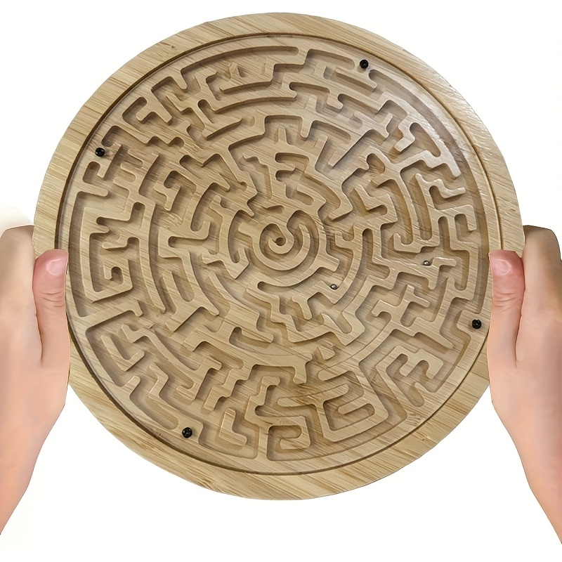 Circular wooden maze game, bam - Board Game Qwirkle recension och pris