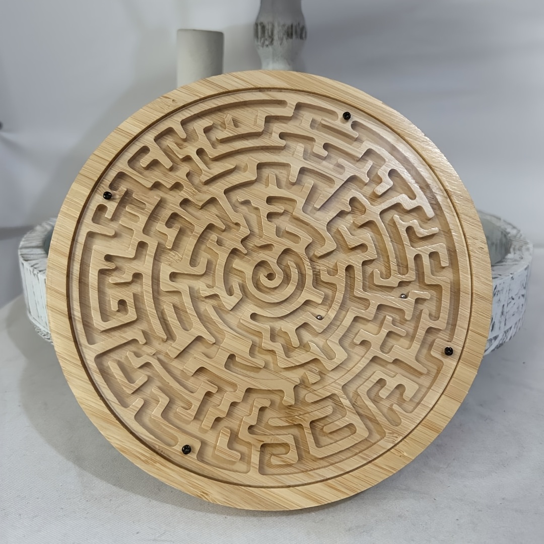 Circular wooden maze game, bam - Board Game Qwirkle recension och pris