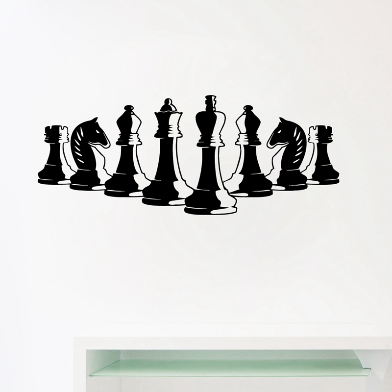 Chess Pieces Wall Decal Bedroo - Board Game Quote recension och pris
