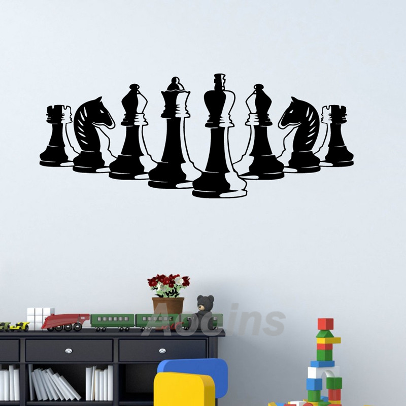 Chess Pieces Wall Decal Bedroo - Board Game Quote recension och pris