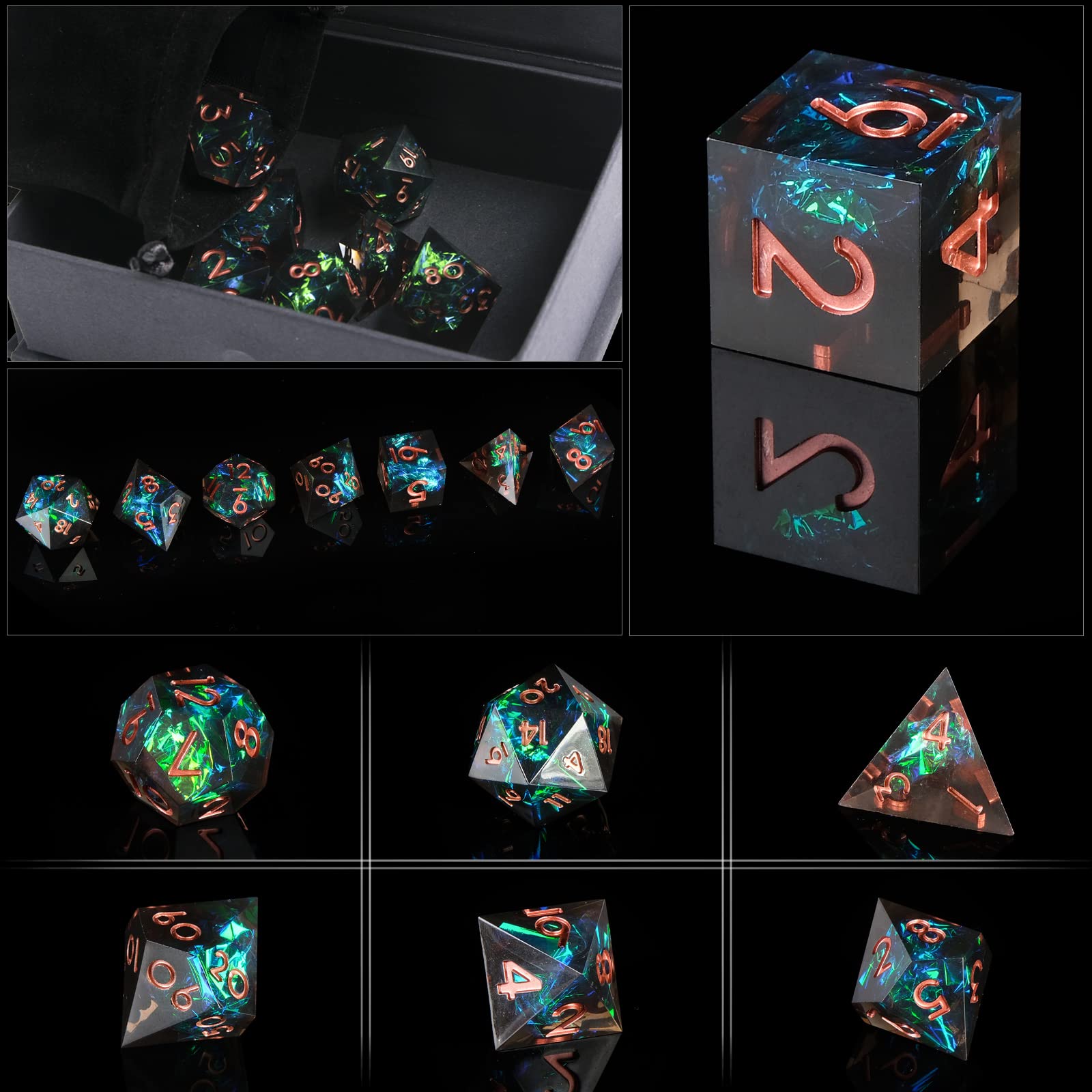 Resin Sharp Edge DND Dice Set  - Board Game Dungeons And Dragons recension och pris