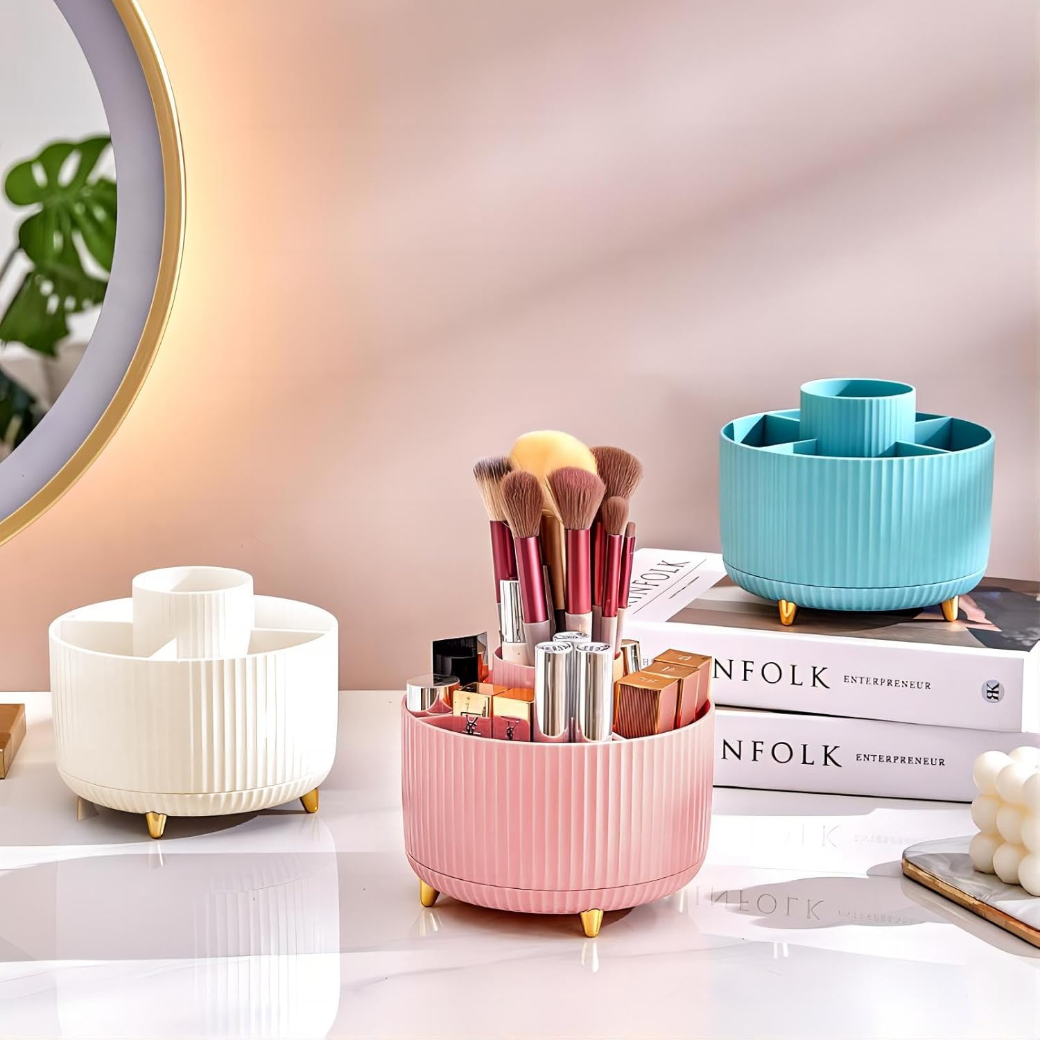 360° Rotating Makeup Tool Stor - Token Tray Organizer recension och pris